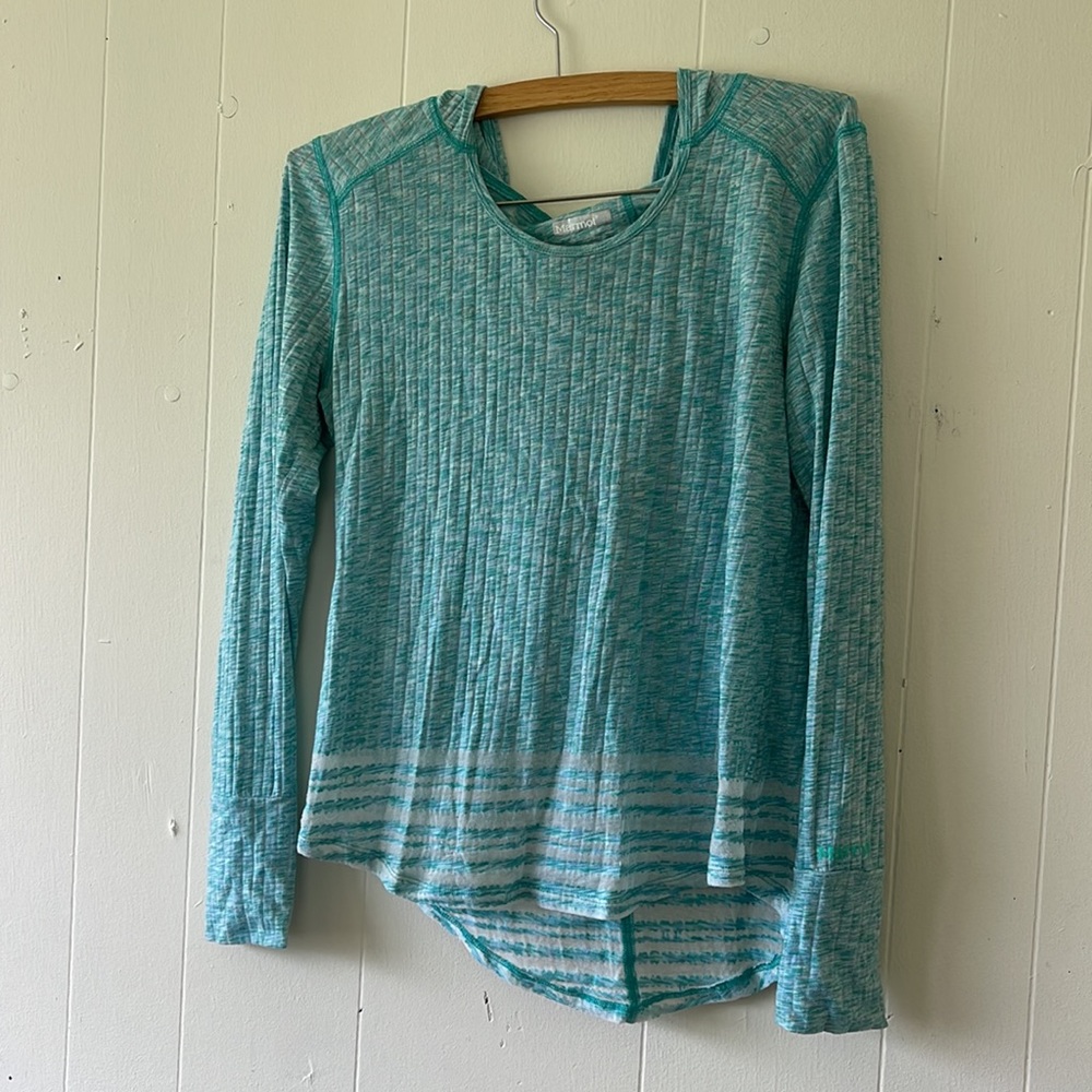 Marmot Long Sleeve Sheer Hooded Shirt Top Large L